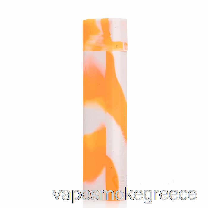 Vape Greece λευκός ρινόκερος σιλικόνης σβήνει [χαλαζίας] πορτοκαλί λευκό (λάμψη UV)